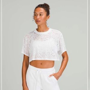 Lululemon All Yours Cropped T-Shirt *Veil, White